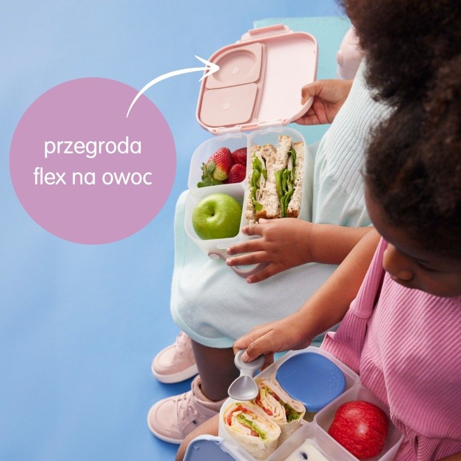 b.box Zestaw Sportowa butelka tritanowa 450 ml + Mini Lunchbox, Lilac Pop, b.box