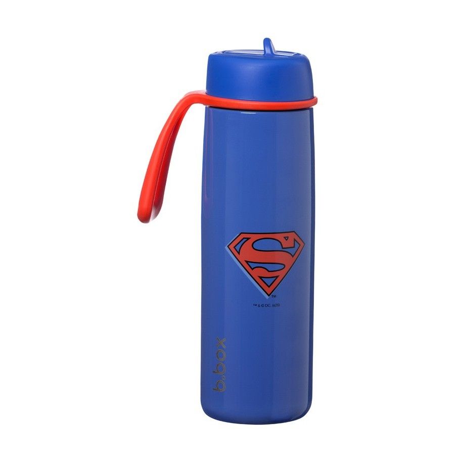 b.box Butelka termiczna ze stali nierdzewnej | składany ustnik 690 ml Superman
