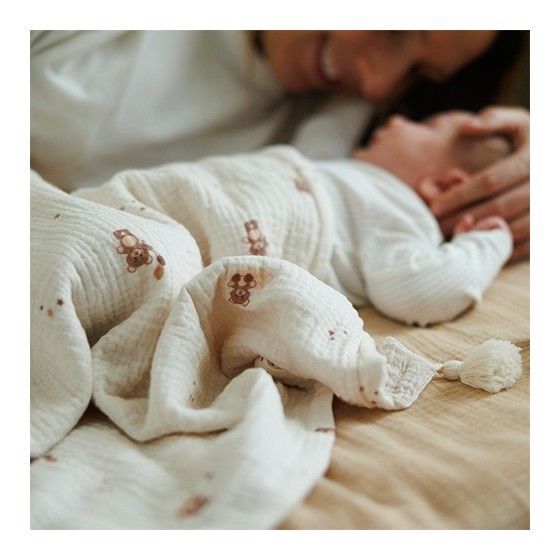 Babyono Kocyk muślinowy beżowy