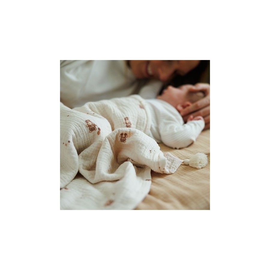 Babyono Kocyk muślinowy beżowy