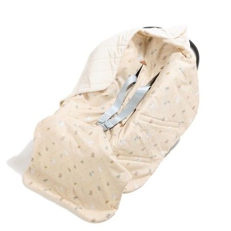 La Millou Kocyk do fotelika samochodowego Bawełna Velvet Multi M BEBE MIGNON VANILLA