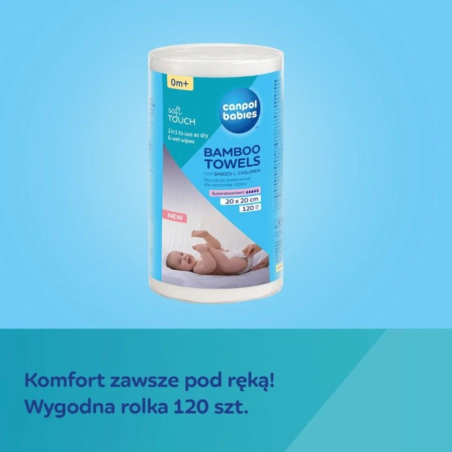 Canpol babies Ręczniczki bambusowe dla niemowląt 120 szt.