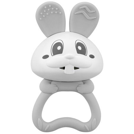 Mombella Gryzak Grzechotka 2w1 Królik Bunny Grey