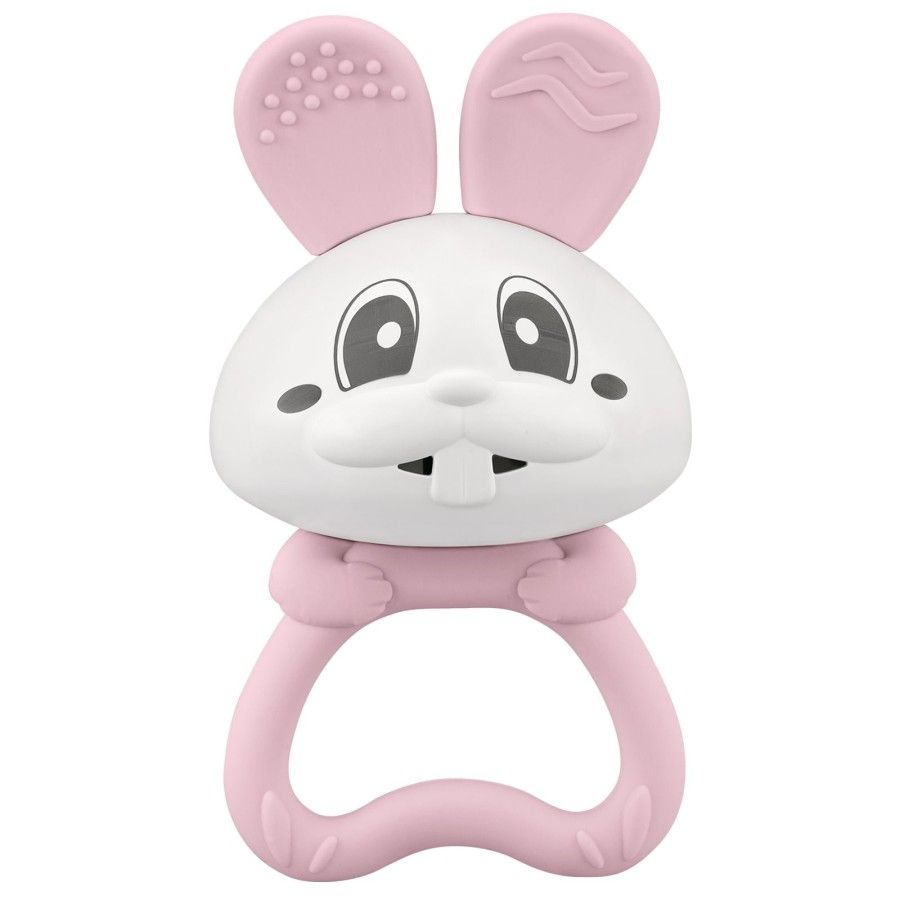 Mombella Gryzak Grzechotka 2w1 Królik Bunny Pink