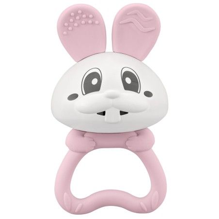 Mombella Gryzak Grzechotka 2w1 Królik Bunny Pink