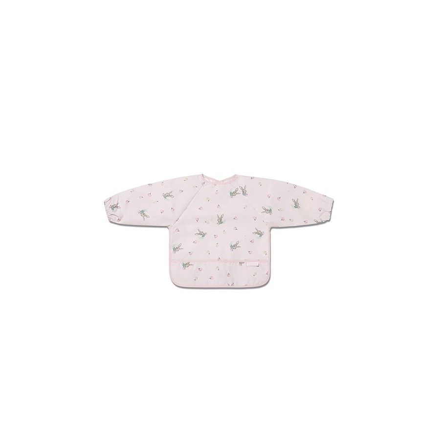Babyono Śliniak - fartuszek z długim rękawem BUNNY