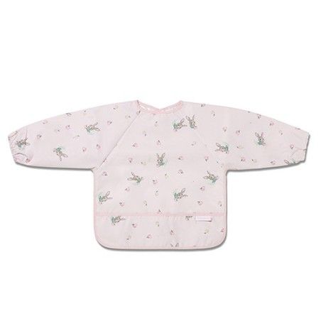 Babyono Śliniak - fartuszek z długim rękawem BUNNY