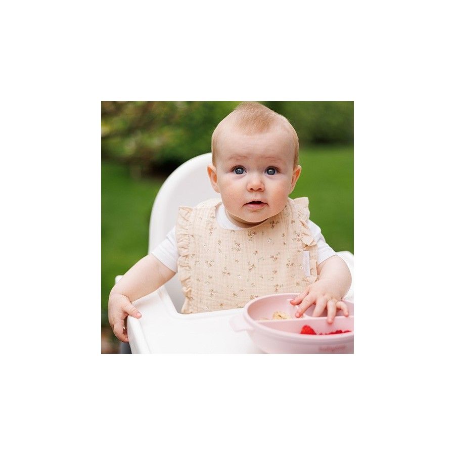 Babyono Śliniak muślinowy ecru