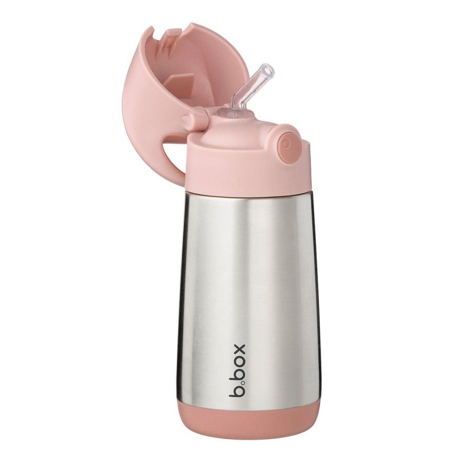 B.box Butelka termiczna bidon dla dziecka ze słomką 350 ml Blush Crush