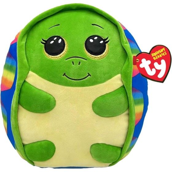 Ty Squishy Beanies Shruggie the Rainbow Turtle Miękka pluszowa poduszka