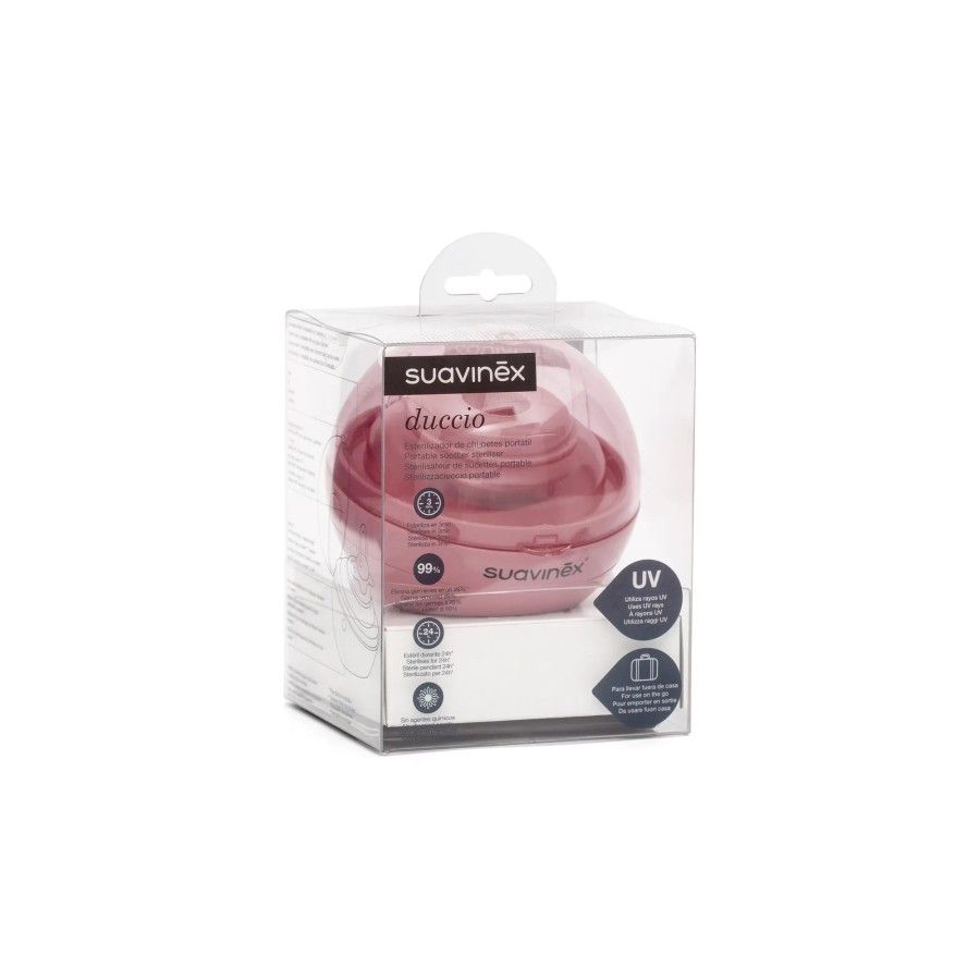 SUAVINEX Przenośny UV Sterylizator do Smoczków – różowy | Duccio