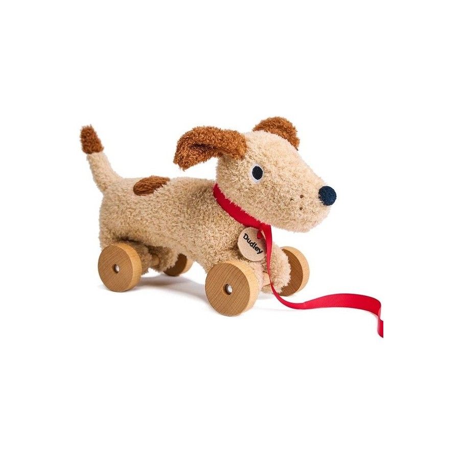 ThreadBear Design Piesek na kółkach do ciągnięcia - Dudley