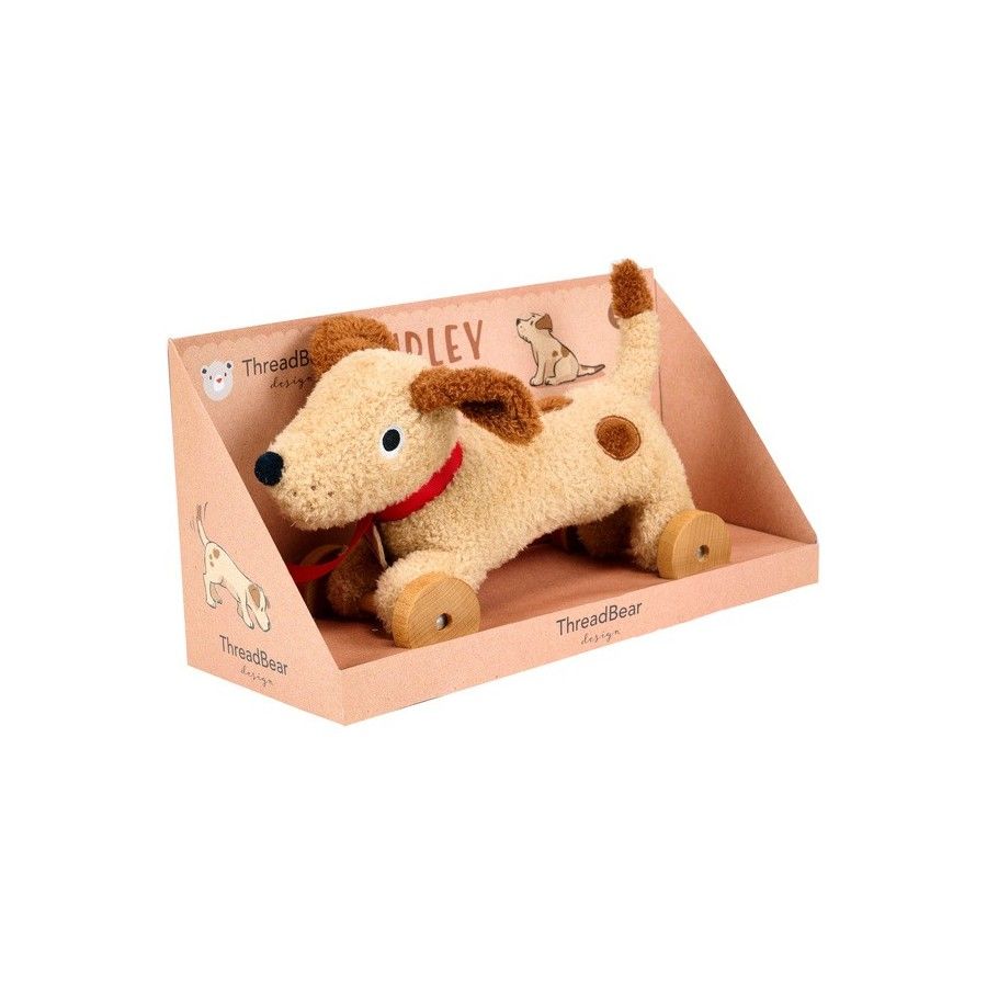 ThreadBear Design Piesek na kółkach do ciągnięcia - Dudley