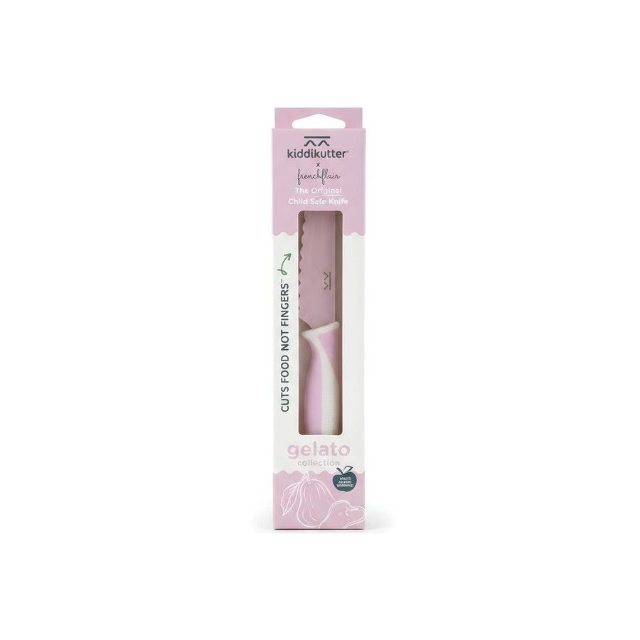 KiddiKutter, Bezpieczny nóż do nauki krojenia dla dzieci, ROSE SORBET, kolekcja GELATO, lekki