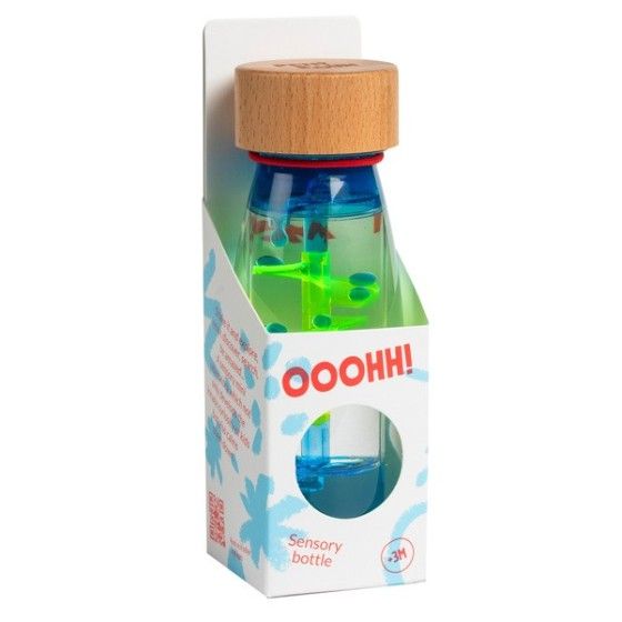 Petit Boum, Butelka sensoryczna, dwufazowa MOVE SPIRALA niebieska