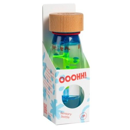 Petit Boum, Butelka sensoryczna, dwufazowa MOVE SPIRALA niebieska