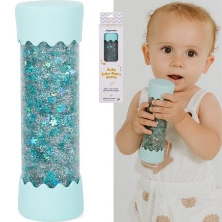 Jellystone, Sensoryczna butelka dla niemowląt SOFT MINT 0+ wyciszająca, przepływowa, zamknięta