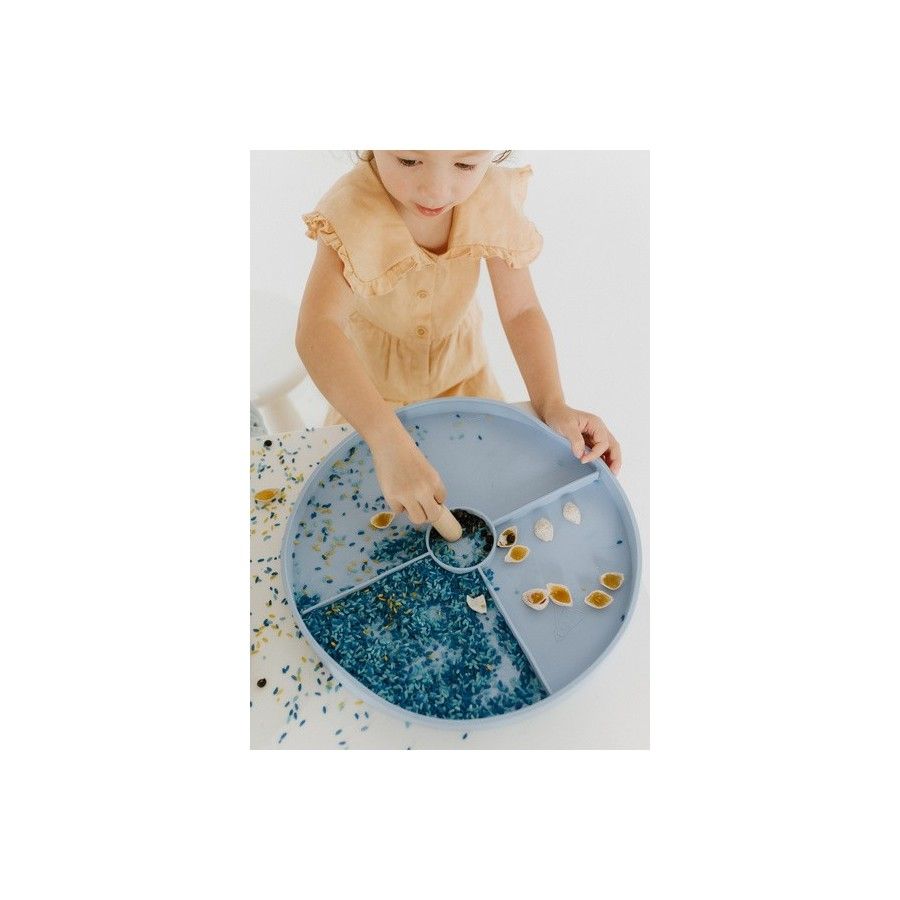 Jellystone, Tacka sensoryczna Play Tray Soft Blue 2w1 pojemnik niebieski