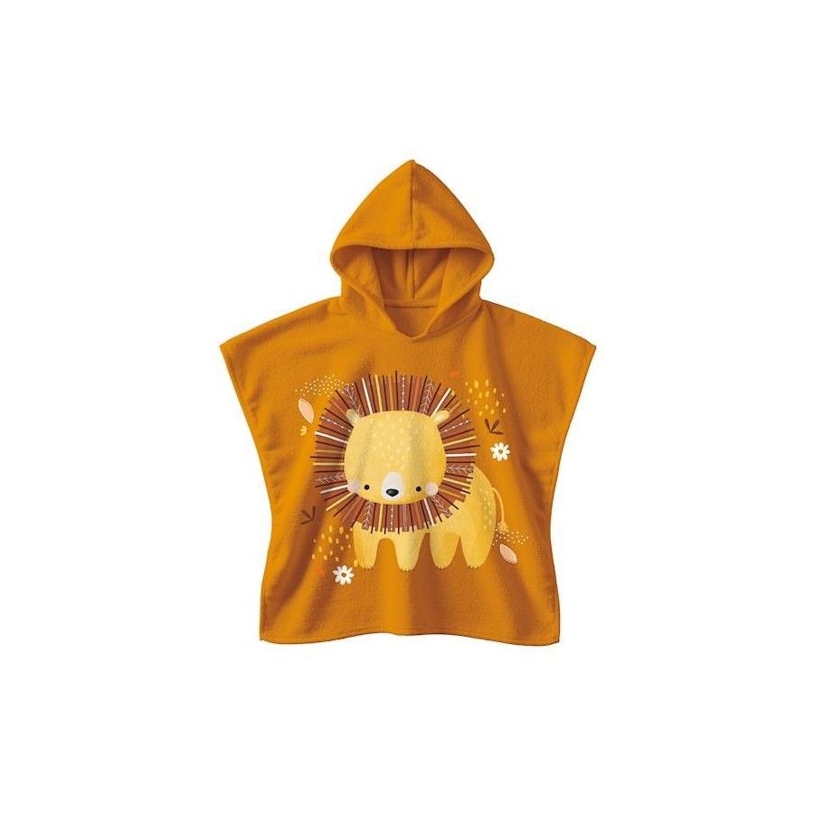 SASSI Okrycie kąpielowe z kapturem 100% cotton Lew 2-5 lat
