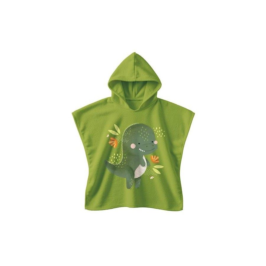 SASSIOkrycie kąpielowe z kapturem 100% cotton Dinozaur 2-5 lat