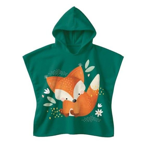 SASSI Okrycie kąpielowe z kapturem 100% cotton Lisek 2-5 lat