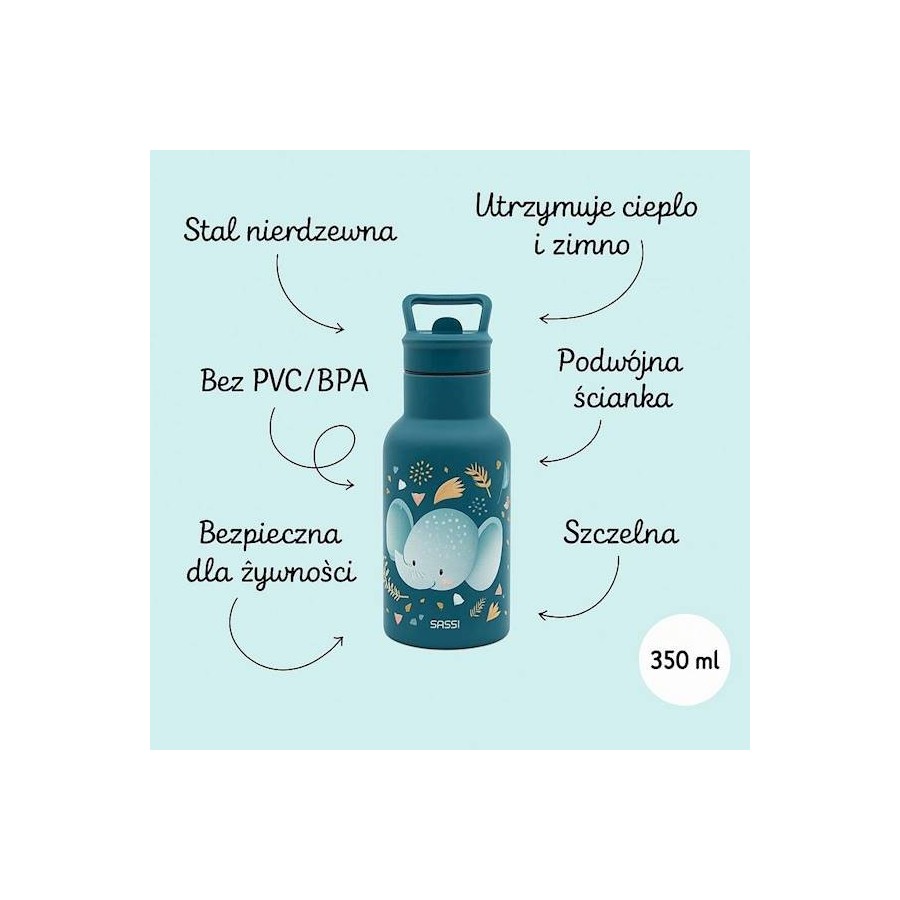 SASSI Butelka termiczna 350 ml Słonik