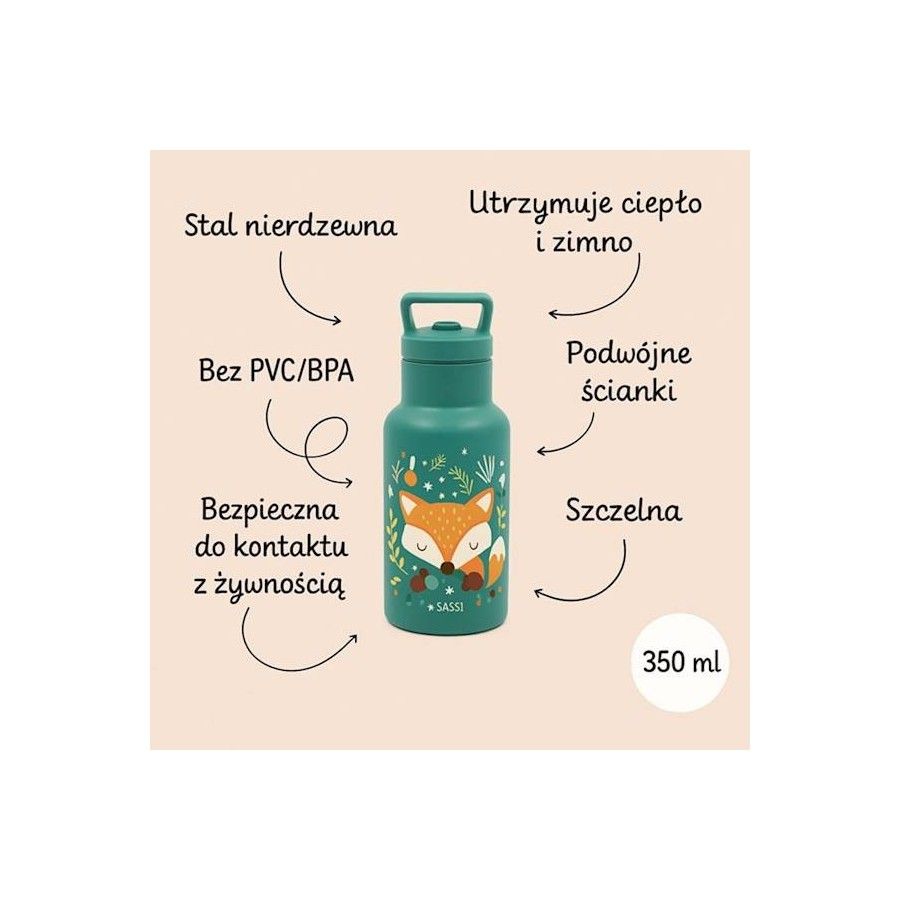 SASSI Butelka termiczna 350 ml Lisek