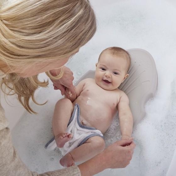 Shnuggle Leżaczek do Kąpieli Noworodka Taupe
