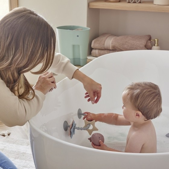 Shnuggle Zabawka i Gryzak dla Dziecka z Przyssawką Gwiazdki