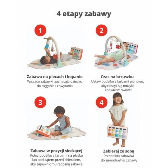 Skip Hop Mata Edukacyjna z Pianinkiem 4w1 Painted Dreams