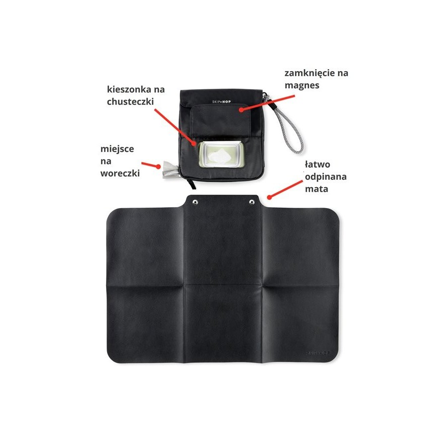 Skip Hop Przewijak Podróżny Organizer Clean Slate Black