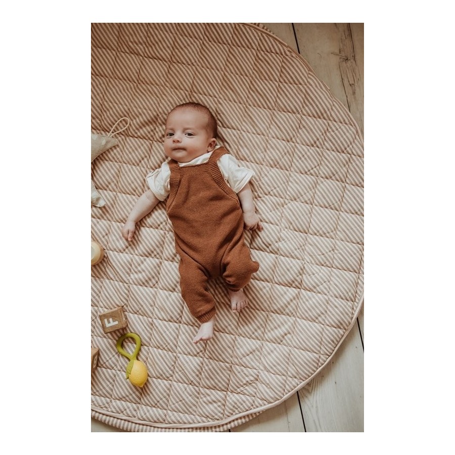 Play&Go NOOMAD SOFT Mata i Worek na Zabawki 3w1 Organic Stripes Brown
