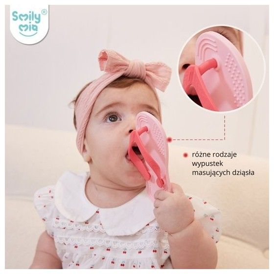 Smily Mia Gryzak dla Niemowlaka Klapek Pink