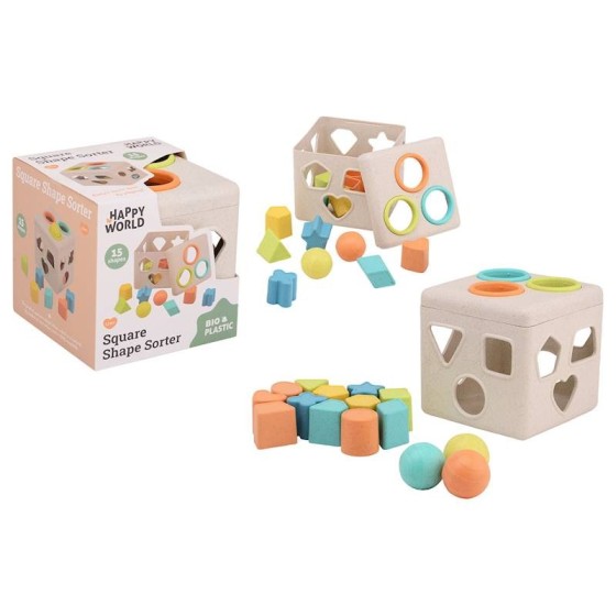 HAPPY WORLD Sorter kształtów BIOplastik  12 m+