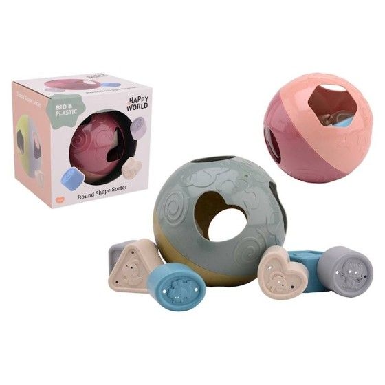 HAPPY WORLD  Sorter kształtów piłka BIOplastik MINT 18m+