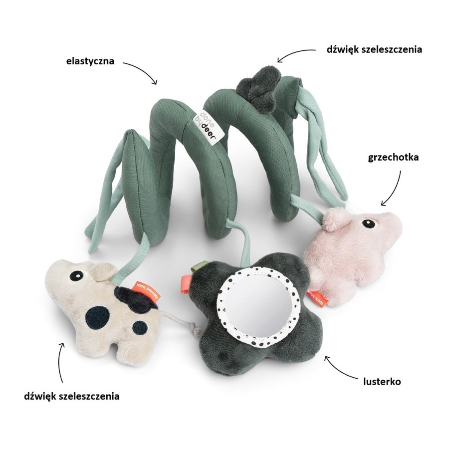 Done by Deer Spirala Sensoryczna Zawieszka Tiny Farm Green