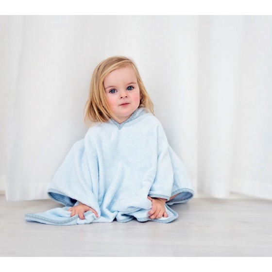 LULLALOVE Poncho SWIMMING blue 100% terry BAMBOO