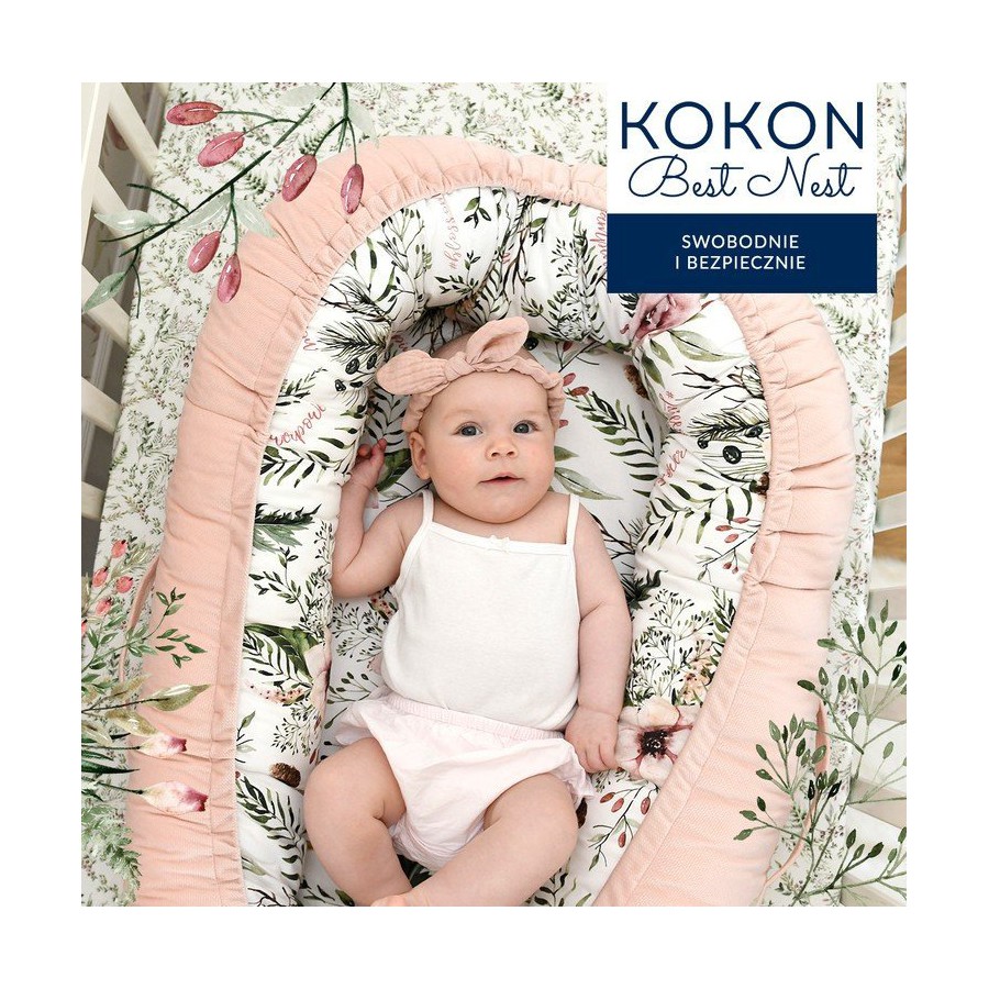 LA MILLOU KOKON BEST NEST - M - WILD BLOSSOM POWDER PINK VELVET