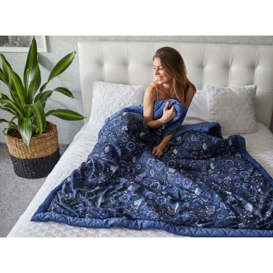 LA Millou KOC, bedspread 140x200cm IRIS SORBET HARVARD BLUE