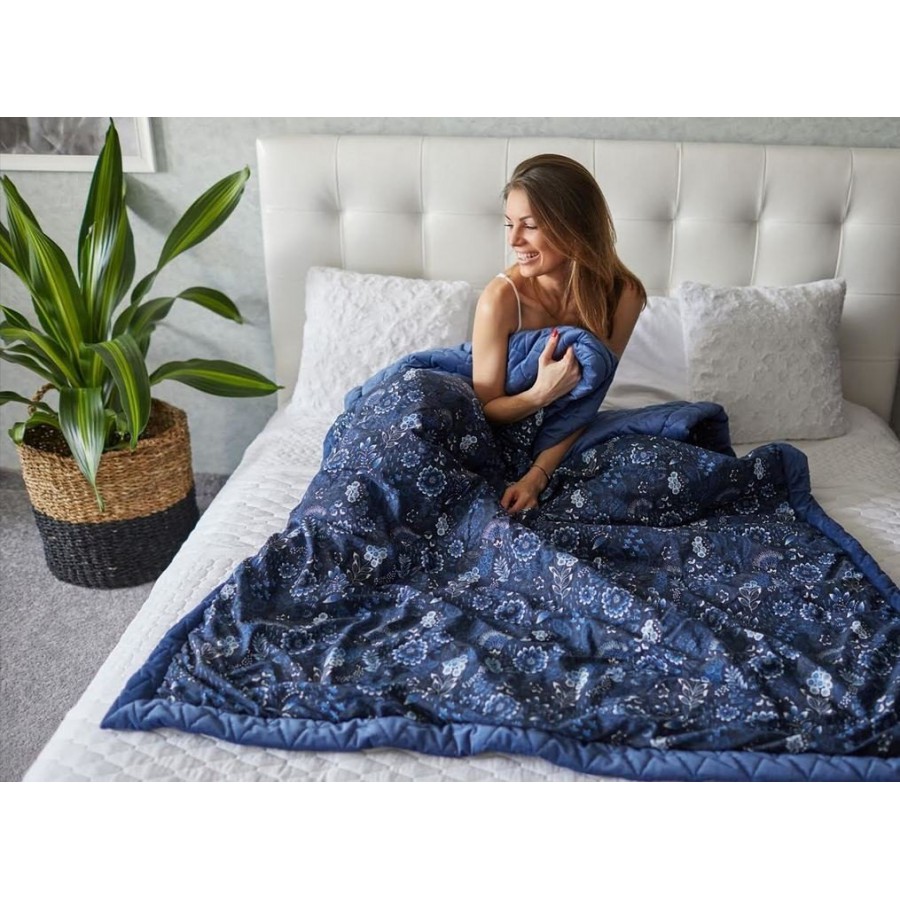 LA Millou KOC, bedspread 140x200cm IRIS SORBET HARVARD BLUE