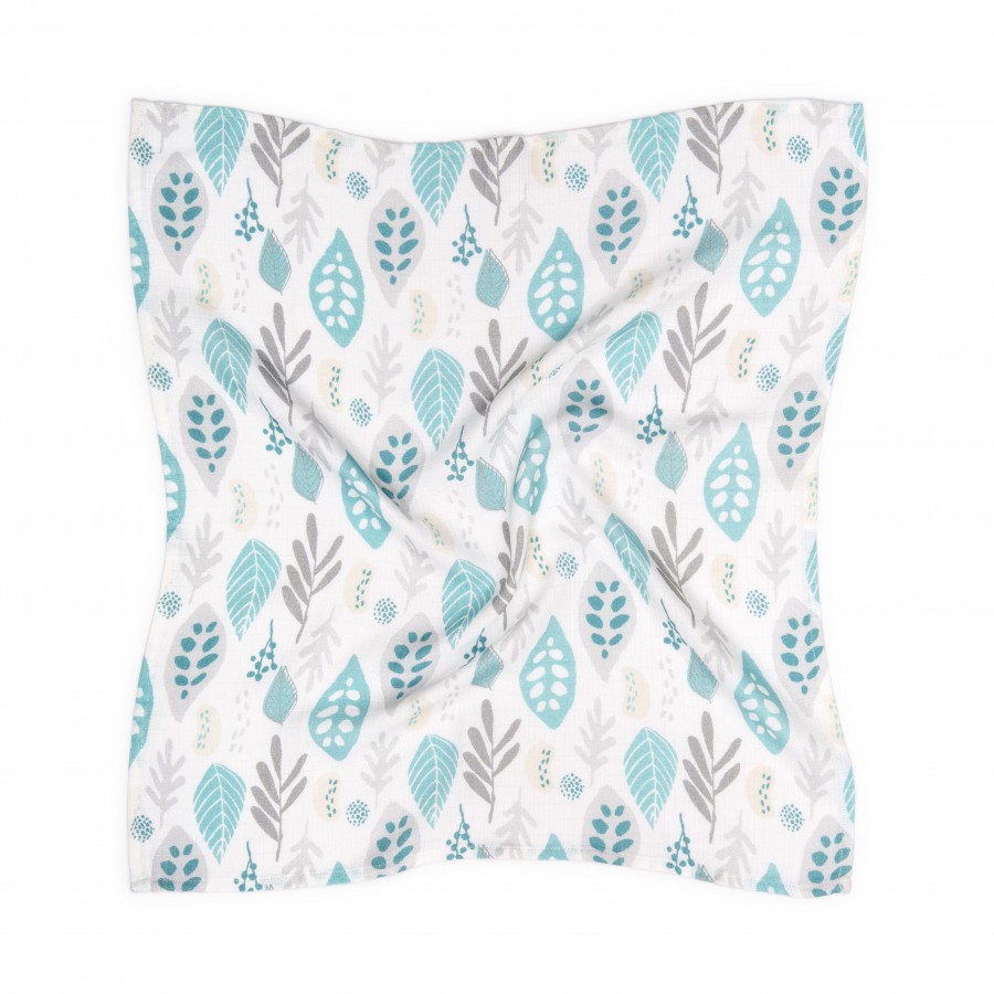 ColorStories - muslin diaper - Floral turquoise