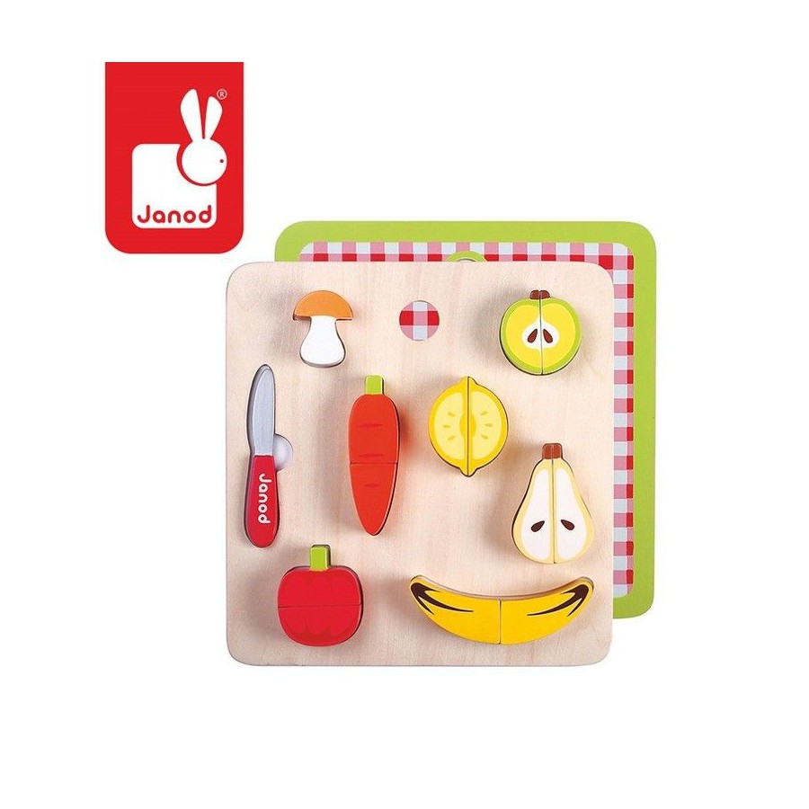 JANOD Vegetables and fruit set of magnetic wooden chopping board