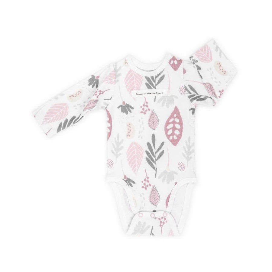 ColorStories - Body niemowlęce Longsleeve - Floral róż - 56 cm