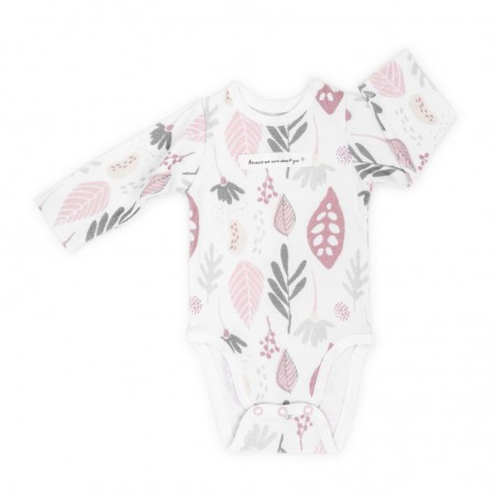 ColorStories - Body niemowlęce Longsleeve - Floral róż - 56 cm