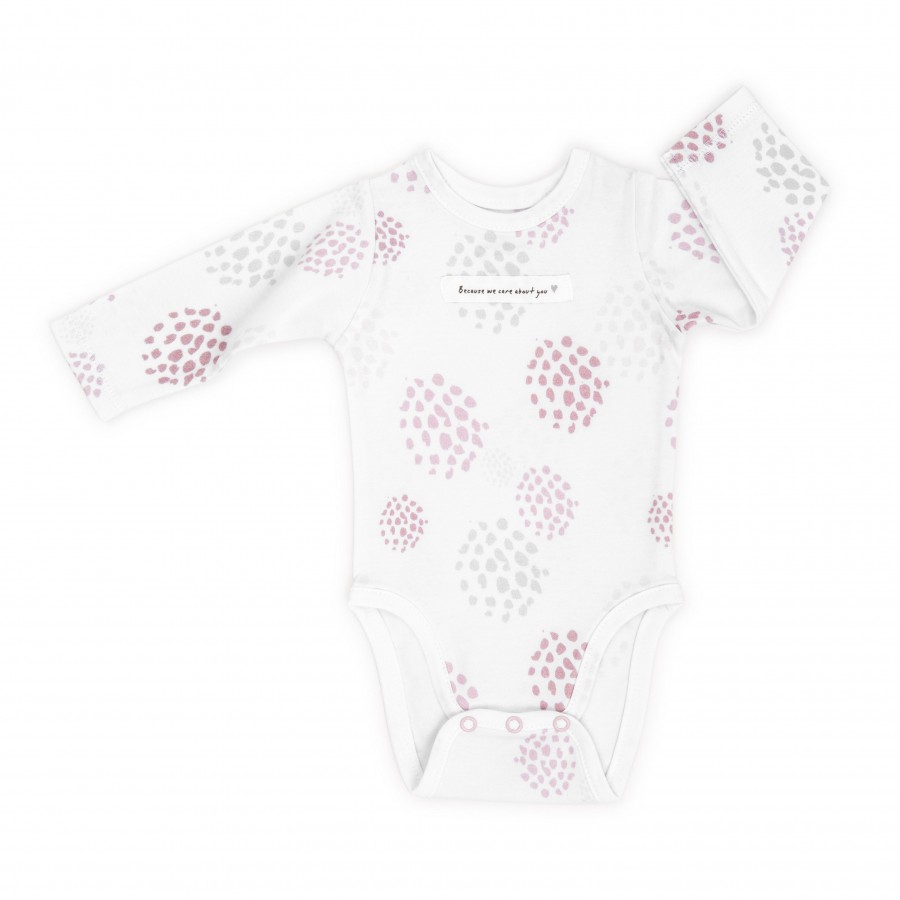 ColorStories - Baby Body Longsleeve - Dots roses - 62 cm