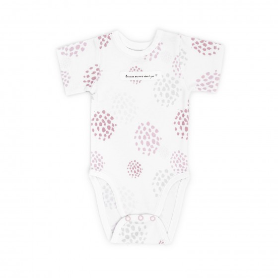 ColorStories - Body niemowlęce Shortsleeve - Dots róż - 68 cm