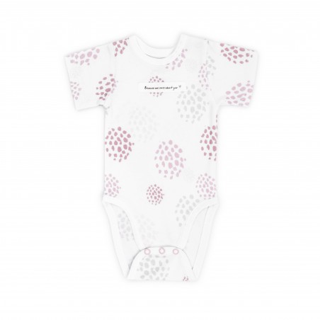 ColorStories - Baby Body Shortsleeve - Dots roses - 68 cm