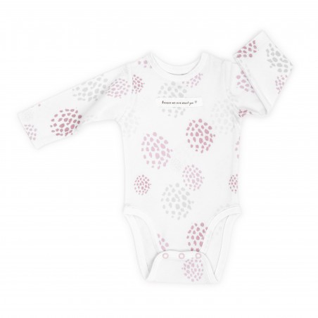 ColorStories - Body baby Longsleeve - Dots roses - 56 cm