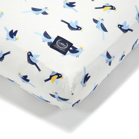 La Millou BED SHEET GOOD NIGHT 70 x 140 cm - HELLO WORLD BIRDS