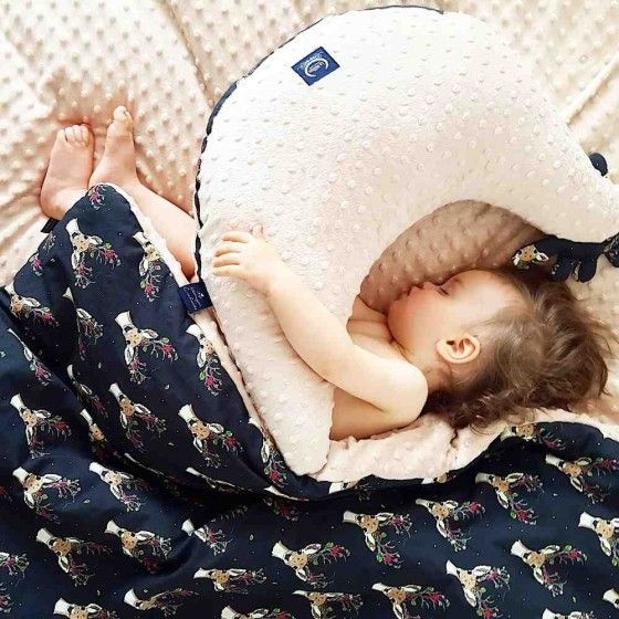 LA MILLOU PILLOW CHICKEN GRANDMOTHER GIVEN ROYAL NAVY VELVET